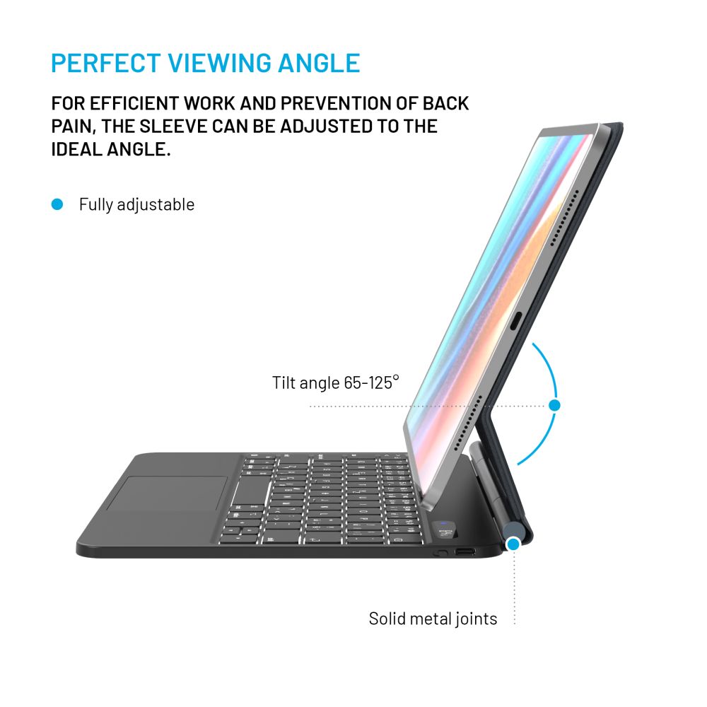 Pouzdro s bezdrátovou klávesnicí FIXED Typee pro Apple iPad Pro 11" (2018-2022)/iPad Air (2020-2025), CZ, černé