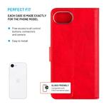 Pouzdro typu kniha FIXED Opus pro Apple iPhone 16e, červené