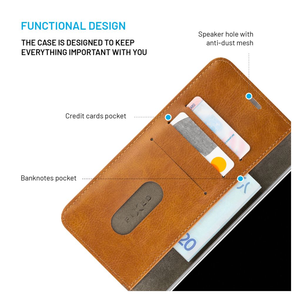 Pouzdro typu kniha FIXED Opus pro Samsung Galaxy A25 5G, hnědé