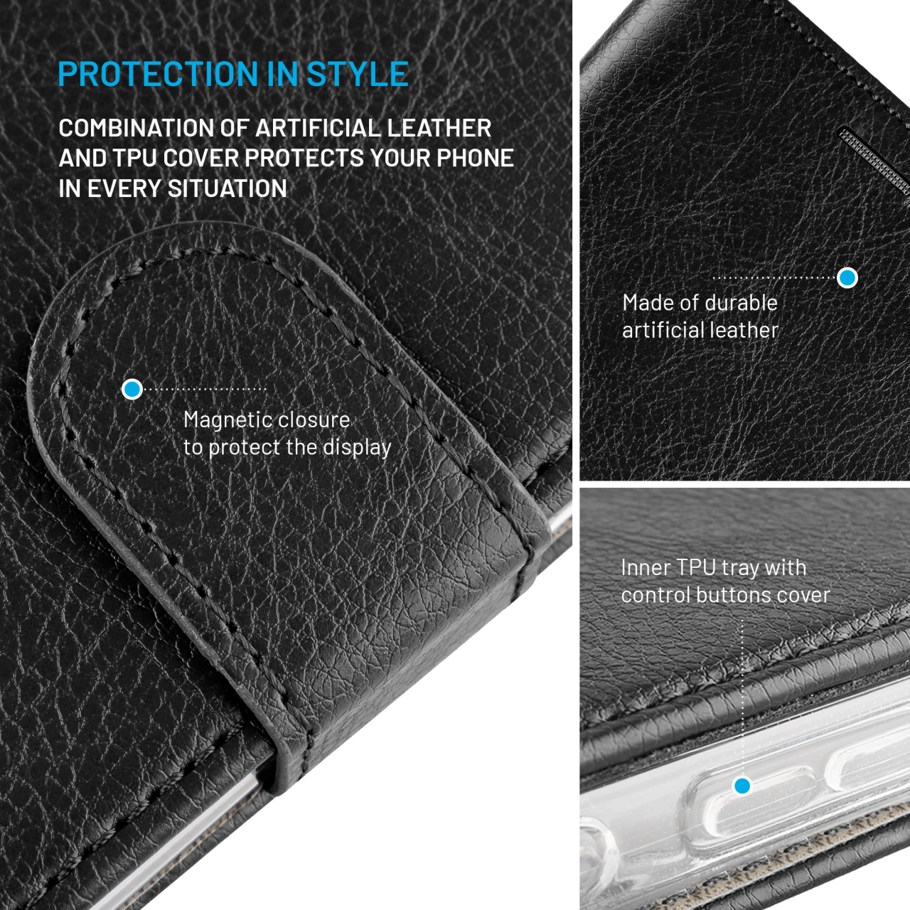 Pouzdro typu kniha FIXED Opus pro Samsung Galaxy A26 5G, černé