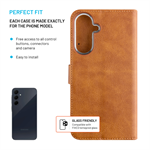 Pouzdro typu kniha FIXED Opus pro Samsung Galaxy A36 5G/A56 5G, hnědé