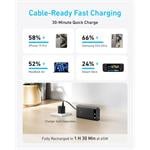Power banka Anker 20000 mAh, 87 W, so zabudovaným káblom USB-C, čierna