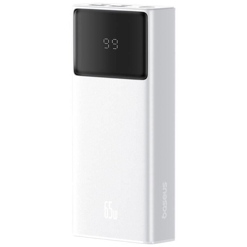 Power banka Baseus Star-Lord 20000mAh 65W 2x USB-A/micro USB/USB-C biela