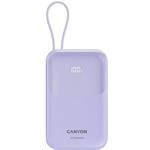 Power banka CANYON PB-101, 10000mAh PD22,5W, fialová
