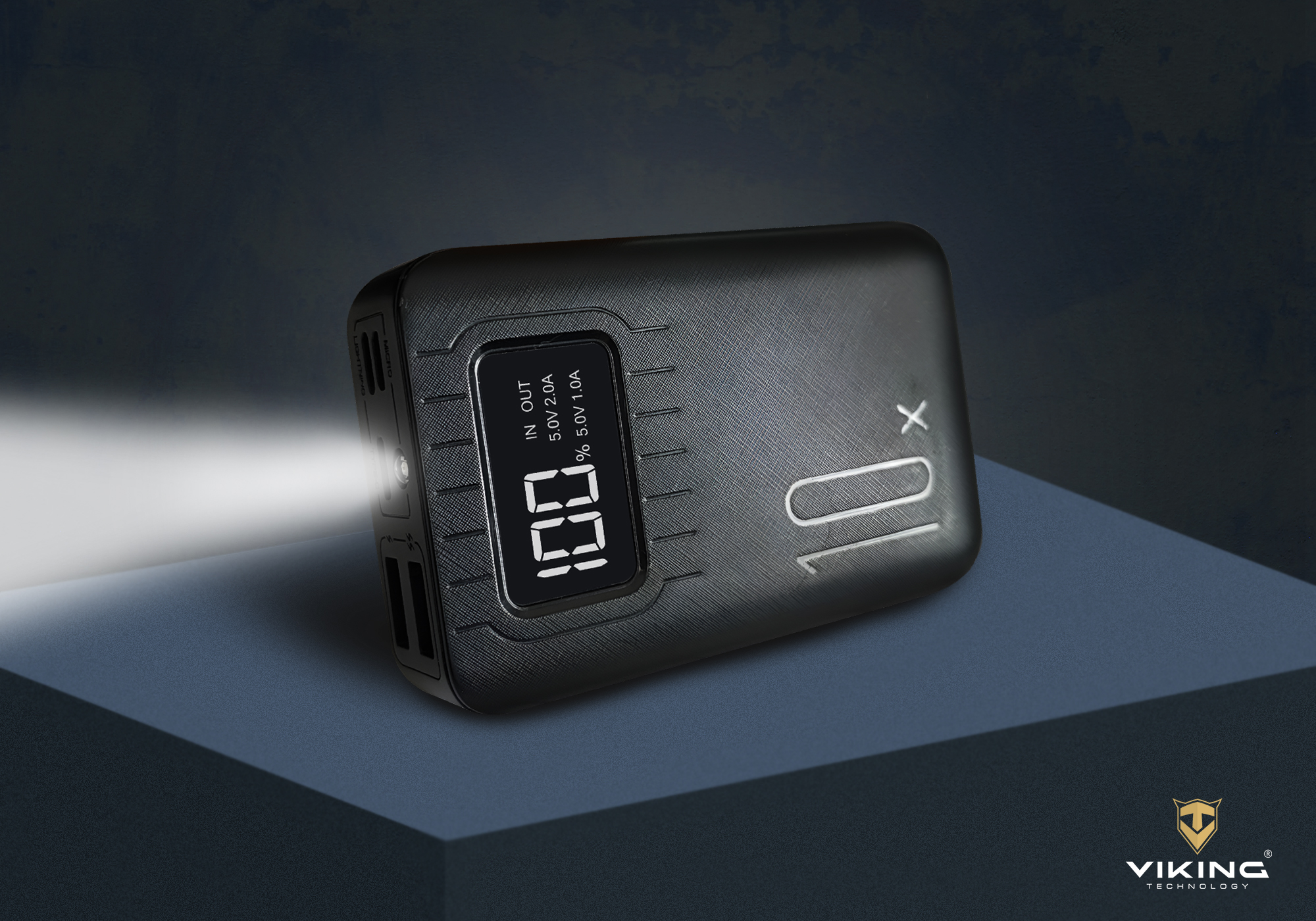 Power banka Viking go10, 10000 mAh, čierna