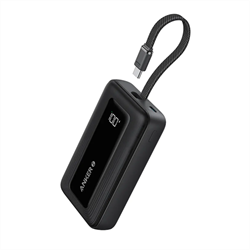 Powerbank Anker Zolo 10000mAh, 30W s káblom USB-C čierna