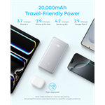 Powerbank Anker Zolo 20000mAh, 22,5W s káblom USB-C biela