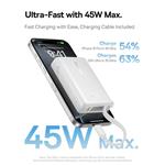 Powerbank Baseus PicoGo 10000mAh, 45W, s káblom USB-C, biela
