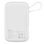 Powerbank Baseus Qpow Pro 10000mAh, 22,5W, s káblom USB-C, biela