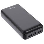 Powerbank ColorWay 20 000 mAh, 2x USB/ USB-C/ Micro-USB, čierna