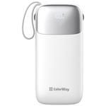Powerbank ColorWay 30 000 mAh, 1x USB QC3.0/ USB-C/ Lightning/ 22,5 W/ biela