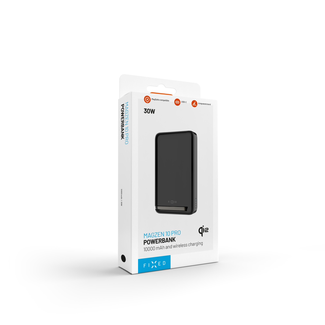 Powerbank FIXED MagZen 10 Pro s Qi2 a MagSafe, 10 000 mAh, čierna