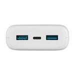 Powerbank FIXED Zen 20 s LCD displejom a výstupom PD 20 W, 20 000 mAh, biela