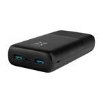 Powerbank FIXED Zen 20 s LCD displejom a výstupom PD 20 W, 20 000 mAh, čierna