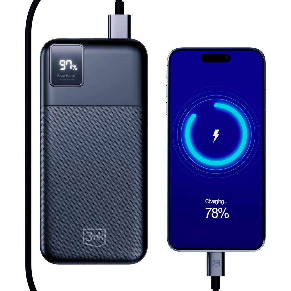 Powerbanka 3mk – PowerHouse 20 000 mAh, USB-C + USB-A