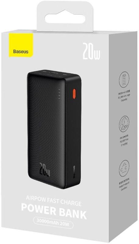 Powerbanka Baseus Airpow 30000mAh, 20W černá