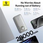 Powerbanka Baseus Free2Pull 20000mAh, 65W, s káblom USB-C biela