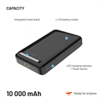 Powerbanka FIXED MagZen 10 Pro s Qi2 a MagSafe, 10 000 mAh, černá