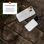 Powerbanka FIXED MagZen s bezdrátovým nabíjením Magsafe, 6 000 mAh, bílá