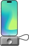 Powerbanka Spello ForcePack Mini 2 v 1 s kapacitou 5000 mAh | s funkciou nabíjania hodiniek, sklopným konektorom USB-C a Lightning SP09 | vesmírne šedá