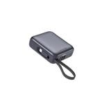 Powerbanka Swissten 10 000 mAh s káblami, strieborná