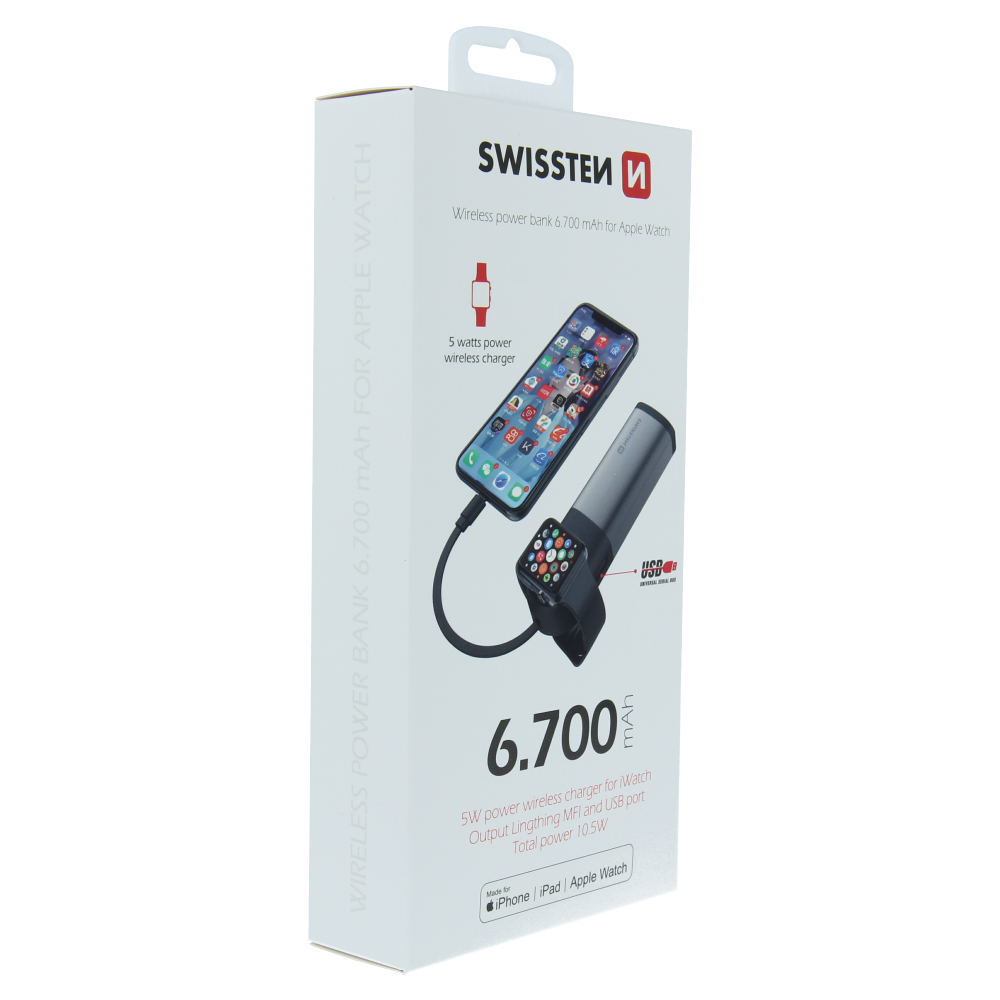 Powerbanka Swissten pre Apple Watch, 6700 mAh