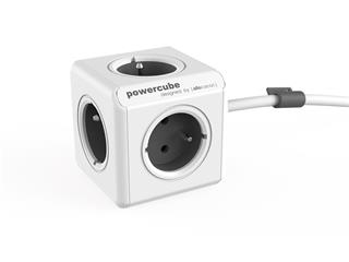 POWERCUBE multifunkční zásuvkový systém EXTENDED GREY - kostka 5 zásuvek 1,5m kabel