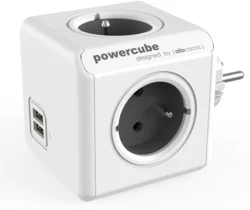 POWERCUBE multifunkční zásuvkový systém ORIGINAL USB - kostka 4 zásuvky + 2x USB 8718444085959 - Kabely + redukce