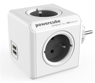 POWERCUBE multifunkčný zásuvkový systém ORIGINAL USB - kocka 4 zásuvky + 2x USB 8718444085959