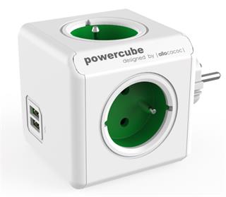 POWERCUBE multifunkčný zásuvkový systém ORIGINAL USB zelená 8718444085973