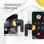 Pravé bezdrôtové stereo slúchadlá Hexagon 7, biele/béžové