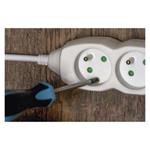 Predlžovací kábel 7 m / 3 zásuvky / biely / PVC / 1,5 mm2