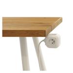 Predlžovací kábel - kocka 1,9 m / 4 zásuvky / biely / PVC / s USB / 1 mm2