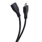 Predlžovací kábel PremiumCord microUSB 2.0 samec-samica, čierny 5 m