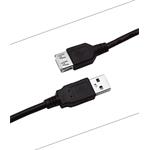 Predlžovací kábel PremiumCord USB 2.0, A-A, 20 cm, čierny