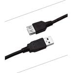 Predlžovací kábel PremiumCord USB 2.0, A-A, 5 m, čierny