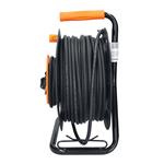 Predlžovací kábel s bubnom Solight, 1 zásuvka, vonkajší, 50 m gumový kábel, 3x 1,5 mm2, IP44