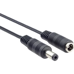 Predlžovací kábel s napájacím konektorom PremiumCord 5,5/2,1 mm, dĺžka: 1,5 m