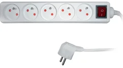 Predlžovací kábel Sencor SPC 28 1,5m/5 3×1,0mm, 230V, s vypínačom