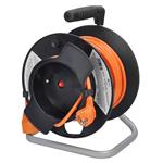 Predlžovací kábel Solight, 1 zásuvka, 25 m, oranžový kábel, 3x 1,5 mm2