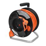Predlžovací kábel Solight, 1 zásuvka, 50 m, oranžový kábel, 3x 1,5 mm2