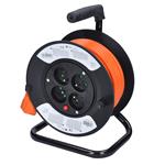 Predlžovací kábel Solight, 4 zásuvky, 15 m, oranžový kábel, 3x 1,5 mm2