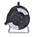 Predlžovací kábel Solight, 4 zásuvky, 50 m, čierny kábel, 3x 1,5 mm2