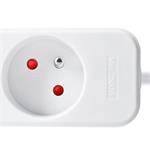 Predlžovací kábel Solight, 4 zásuvky, biely, 2 m