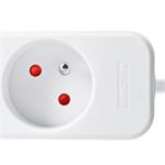 Predlžovací kábel Solight, 4 zásuvky, biely, 3 m