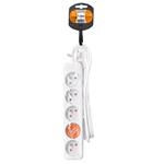 Predlžovací kábel Solight, 5 zásuviek, biely, 1,5 m