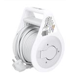 Predlžovací kábel Solight bubon 10 m, 3 zásuvky, sivý kábel, 3x 1,0 mm2