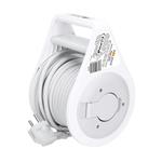 Predlžovací kábel Solight bubon 10 m, 3 zásuvky, sivý kábel, 3x 1,0 mm2