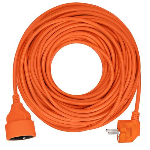 Predlžovací kábel Solight - konektor, 1 zásuvka, 20 m, 3 x 1 mm2, oranžový