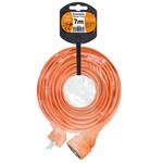 Predlžovací kábel Solight - konektor, 1 zásuvka, 7 m, 3 x 1 mm2, oranžový